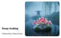 Peony Flower Headpiece Elegant Design Chinese Design Hair Crown Traditional Chinese Attire Hair Accessory Handmade Bead Flower