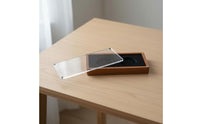 Double Coin Display Case Transparent Cover Gift Packaging Wood Finish