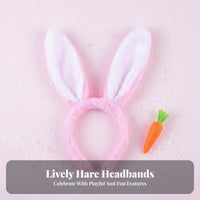 Fuzzy Bunny Ears Hair Hoop Comfortable Fit Costume Accessory Reusable for Women