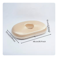 Padded Edges Face Pillow Body Support Oval Shape for Salon Clients