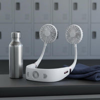 Lightweight & Portable Rechargeable Neckband Fan Ergonomic Fit Hands-Liberated Cooling Fan 360° Surround Airflow for Sports, Office