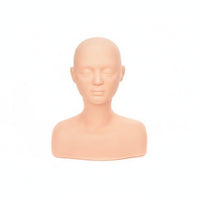 Soft Material Mannequin Head with Shoulders Multi-Function Esthetics Practice Bust Long-Lasting for Students
