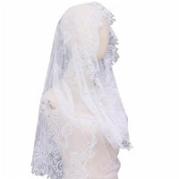 New Semi-Cover Veil, Bridal Headpiece, Soft Mesh Lace, Wedding Photo Prop, Elegant Bridal Accessory