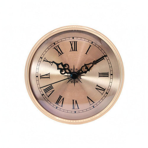 Roman Numeral Clock Head Gold Finish Embedded Quartz Clock Head