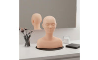 Soft Material Mannequin Head with Shoulders Multi-Function Esthetics Practice Bust Long-Lasting for Students