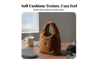 Autumn Winter Design Leopard Print Handbag Soft and Comfortable Soft Fabric Leopard Print Tote Lightweight for Girls, Daily Use, Shopping