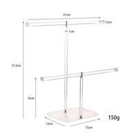 Acrylic Jewelry Stand Detachable Design Crossbar Bracelet Holder Stable Base