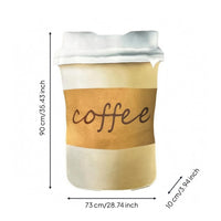 Coffee Cup Costume Brown and White Cup-Shaped Costume Easy to Wear for Adults