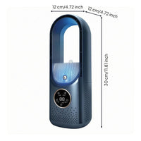 Bladeless Spray Fan Mist Function Desktop Humidifying Fan Digital Control Panel