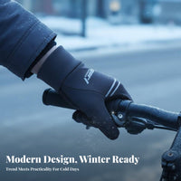 Thermal Cycling Gloves Adjustable Windproof Cycling Gloves Flexible Fit Water Resistant for Cyclists, Motorcycling, Cold Weather