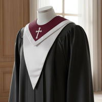V-Neck Honor Stole Gender-Neutral Design Two-Tone Graduation Stole