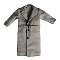 1/12 Scale Outer Coat Button Closure Miniature Overcoat Mid-Calf Length