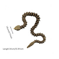 Rattlesnake Figurine Articulated Snake Figurine Textured Rattlesnake Statue