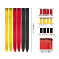 12 Pieces Hair Extensions with Clips Colorful Clip-in Hairpieces Long