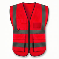 Reflective Safety Vest with Pockets Sleeveless for Night Running, Cyclists