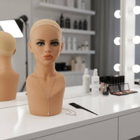 Hairpiece Head Lifelike Hairpiece Mannequin Bust Lightweight for Cosplay Sellers