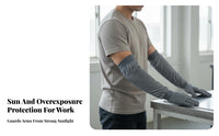 Anti-Scald Safety Arm Sleeves Sun Protection Work Oversleeves Breathable for Welders, Workers, Construction Site, Outdoor Activities