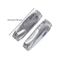 2 Pieces Aluminum Foil Oversleeve Ember Proof Heat Resistant Arm Sleeve