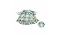 Porch Goose Costume Pastoral Design Goose Statue Dress Set Flower Embellished