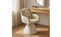 Swivel Makeup Chair Foam Filled Swivel Vanity Chair Space Saving for Nail Salon