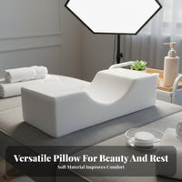Breathable Textile Eyelash Grafting Pillow Washable Cover Eyelash Extension Pillow Side Pockets for Estheticians, Spa, Spas, Home Studio