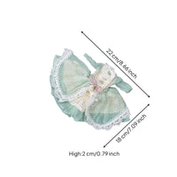 BJD Doll Dress Ribbon Accents 1/6 Doll Dress Bow Detail Miniature Apparel for Display