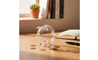 Clear Glass Piggy Bank Small Size Glass Piggy Bank Mini Pig Coin Box Sleek Feel Transparent Piglet Figurine for Nursery