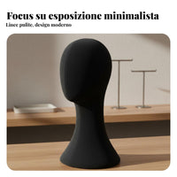 Velvet Head Form Elegant Design Hairpiece Display Stand Stable Base
