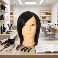 Human Hair Mannequin Head Sturdy Mannequin Head with Stand Sturdy for Students