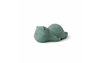 Minimalist Design Sandstone Cat Figurine Good Luck Charm Cute Cat Sculpture Handheld Size for Office, Bookshelf, Tea Table