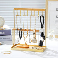 Metal Jewelry Display Rack Decorative Jewelry Stand Large Capacity for Closet