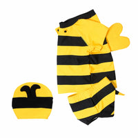 Swim Outfit with Cap Short-Sleeve Swimwear Comfortable for Beach, Kids, Toddlers