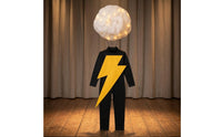 Electric-Bolt Costume Fuzzy Cloud Cap Costume Long-Sleeve for Children