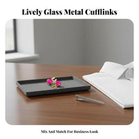 Decorative Cuff Buttons Elegant Design Faceted Glass Button Cover Sparkling