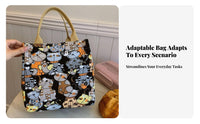 Canvas Utility Handbag Large Capacity Tote Bag Lightweight for Shopping, Outdoor
