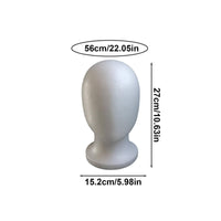 Foam Mannequin Head Lightweight Styrofoam Head Form Pin-Able Surface for Studio