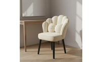 Petal Back Vanity Chair Includes Pillow Velvet Makeup Chair Space Saving