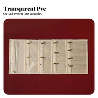 Anti-Oxidation Jewelry Storage Book Transparent Pockets Gold Bar Storage Case Large Capacity for Women, Daily Use, Dresser, Safe Deposit Box