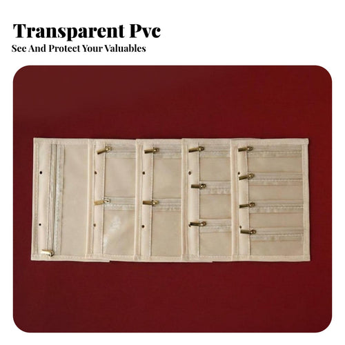 Anti-Oxidation Jewelry Storage Book Transparent Pockets Gold Bar Storage Case Large Capacity for Women, Daily Use, Dresser, Safe Deposit Box