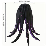 Black and Violet Octopus Outfit Spooky Theatrical Octopus Costume Eye-Catching