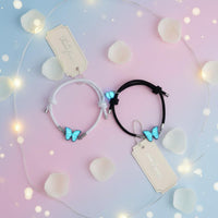 2 Pieces Luminous Heart Connection Bracelets Best Friend Gift for Couples