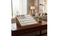 Sloped Jewelry Display Rack Versatile Organizer Multi-Row Necklace Display Tray 4 Tier Jewelry Stand Professional Presentation
