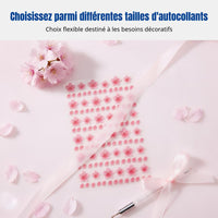 Floral Face Sticker, Rose Floral Makeup, Stage, Creative Nail Art