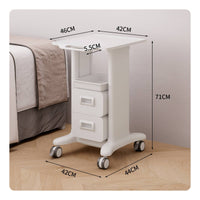 Beauty Storage Cart Swivel Casters Rolling Beauty Cart Rectangular Top Shelf Salon Trolley