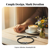 2 Pieces Couples Bracelet Set Hand-Woven Tree and Bird Charm Bracelets