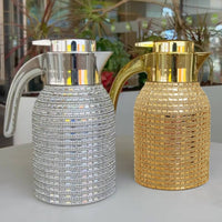 Double Walled Rhinestone Thermal Pot Leak-Proof Sparkle Insulated Tea Pot Included for Parties