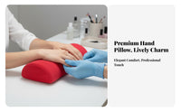 Removable and Washable Cover Semi-Circular Nail Pillow Easy to Clean Manicure Hand Rest Pillow Soft & Comfortable for Manicurists, Travel