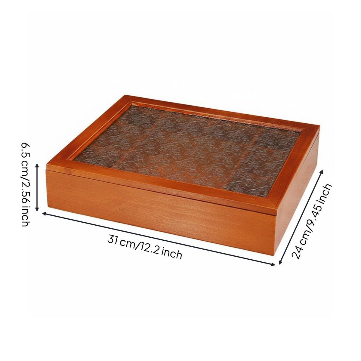 Vintage Drawer Chest Retro Style Wooden Drawer Organizer Solid Wood Cosmetic Storage Box for Vanity, Dresser Top, Bedroom