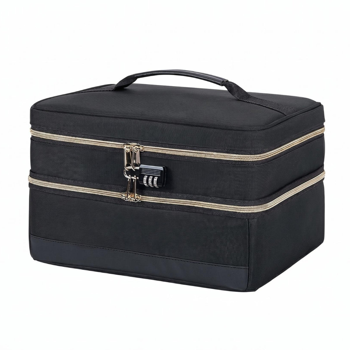 Double-Layer Storage Bag's Top Handle Lockable Storage Bag Portable First Supply Organizer
