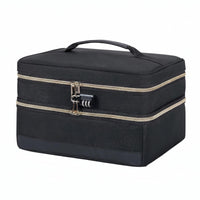 Double-Layer Storage Bag's Top Handle Lockable Storage Bag Portable First Supply Organizer